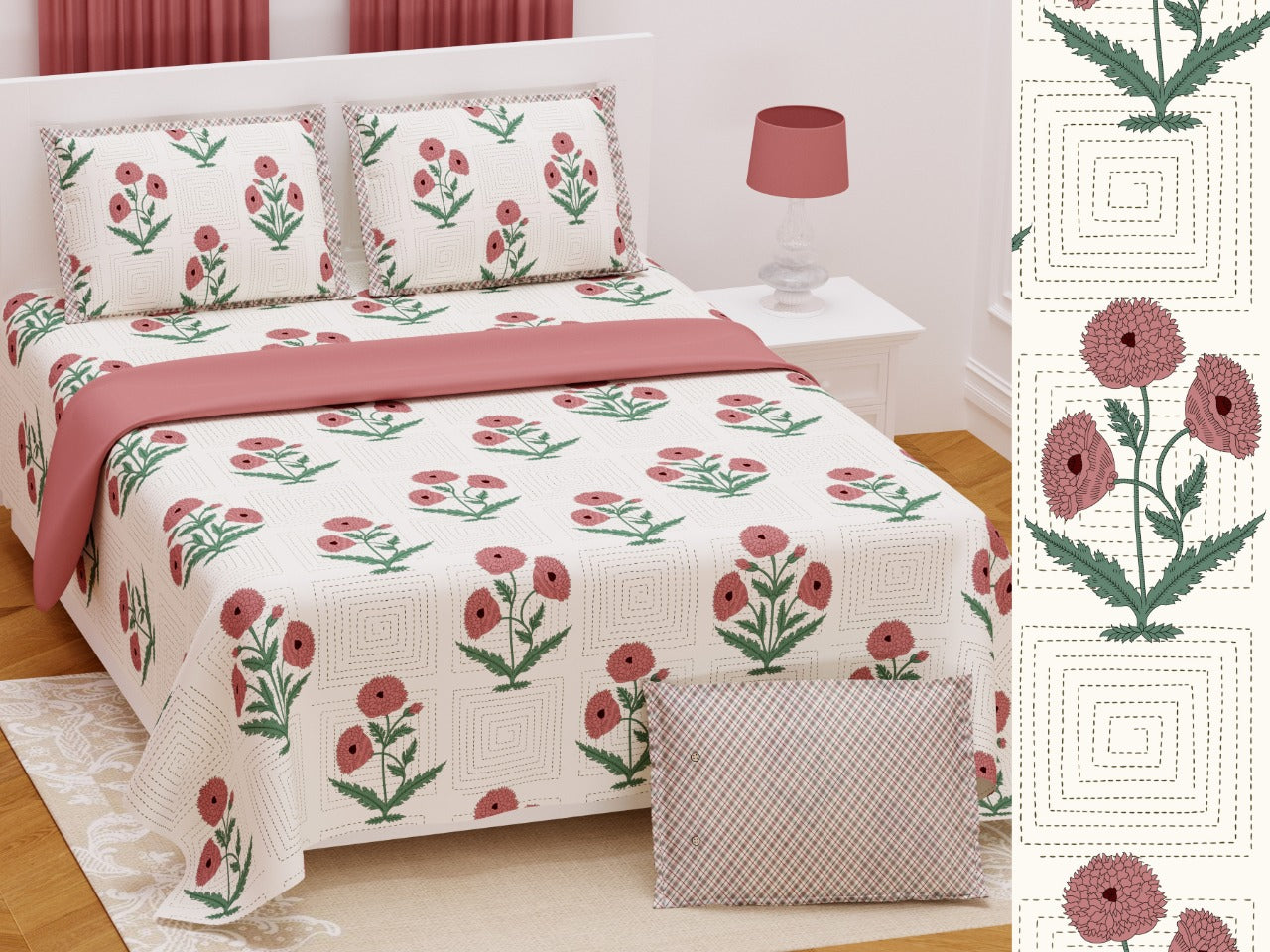 Pink Rose Bedsheet