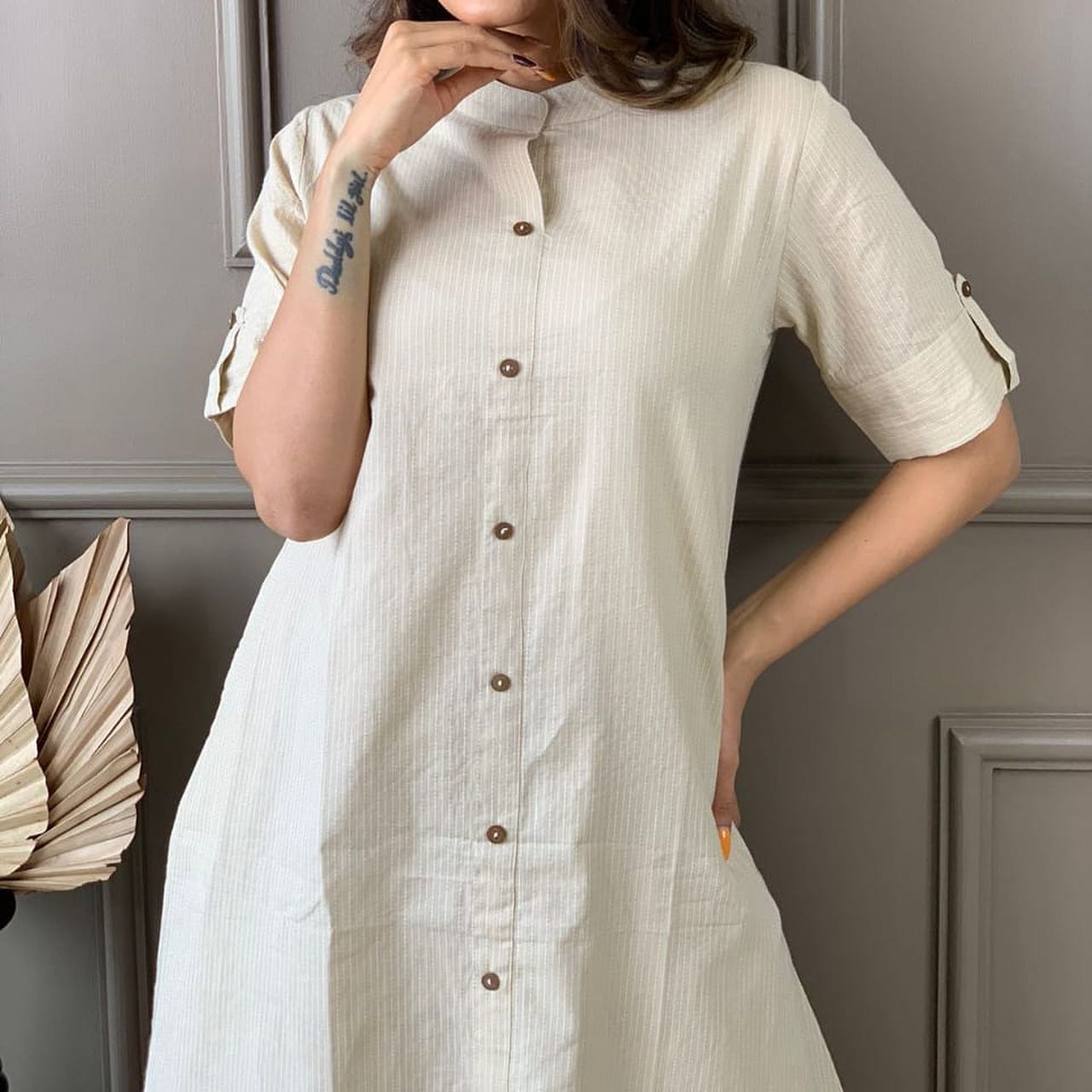 Aline kurti white with Palazo