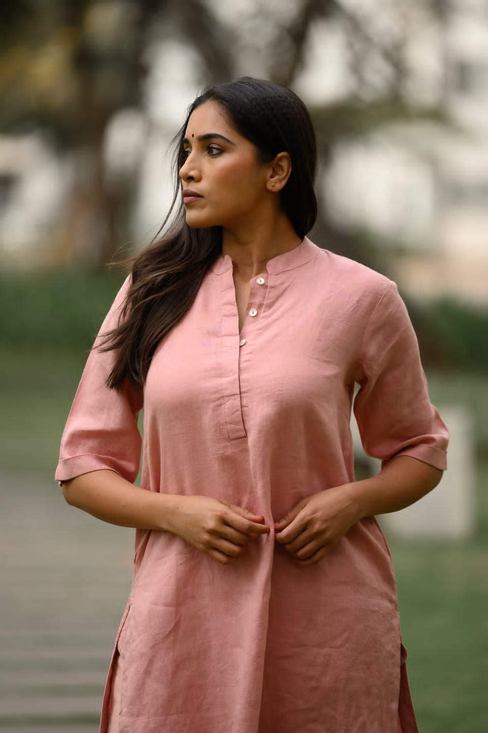 Aline Pink kurti with Palazzo