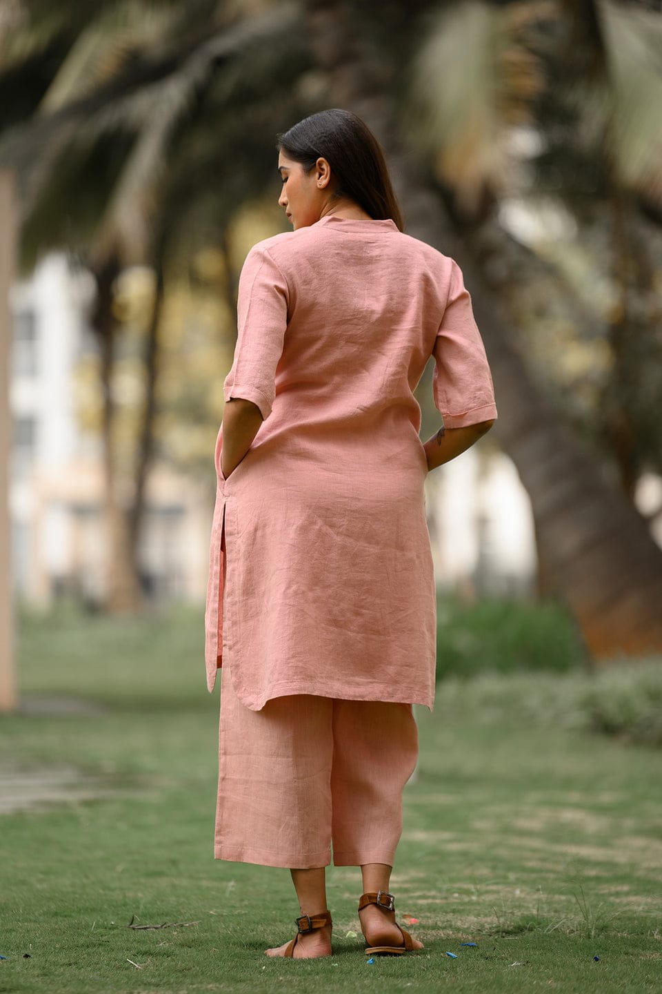 Aline Pink kurti with Palazzo