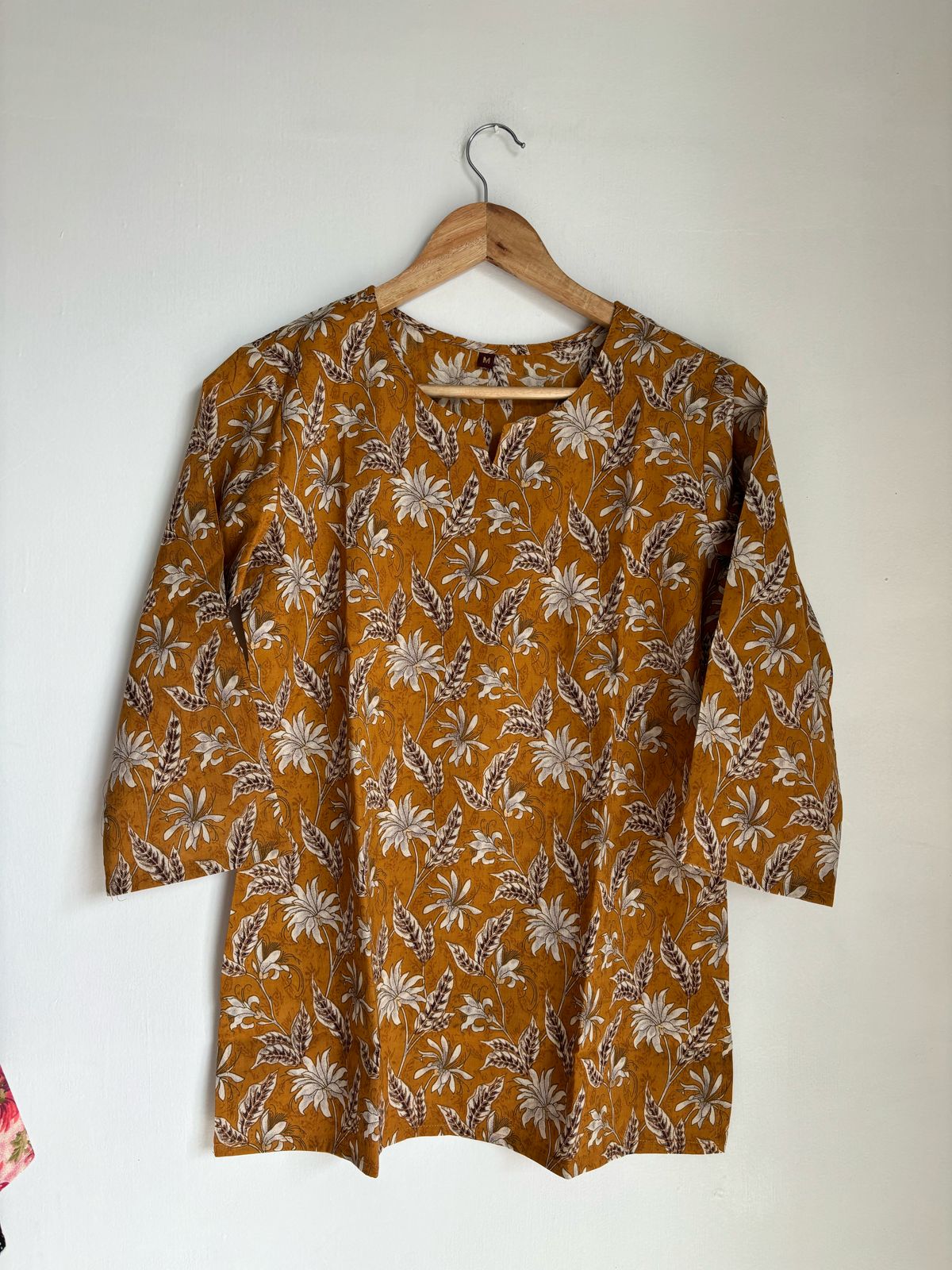 Leafy Brown Short Kurti