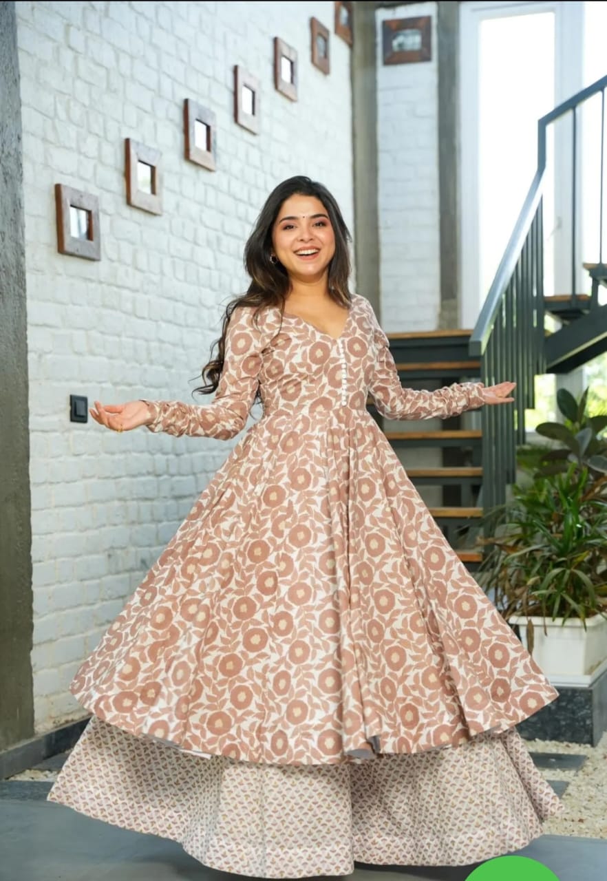 Rusty Anarkali suit