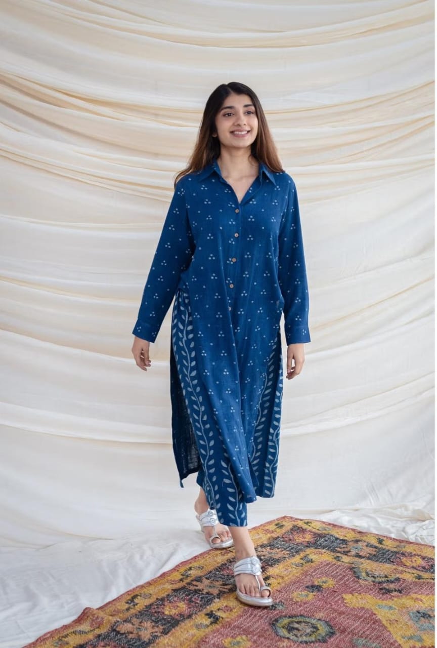 Blue Kurta with Palazzo