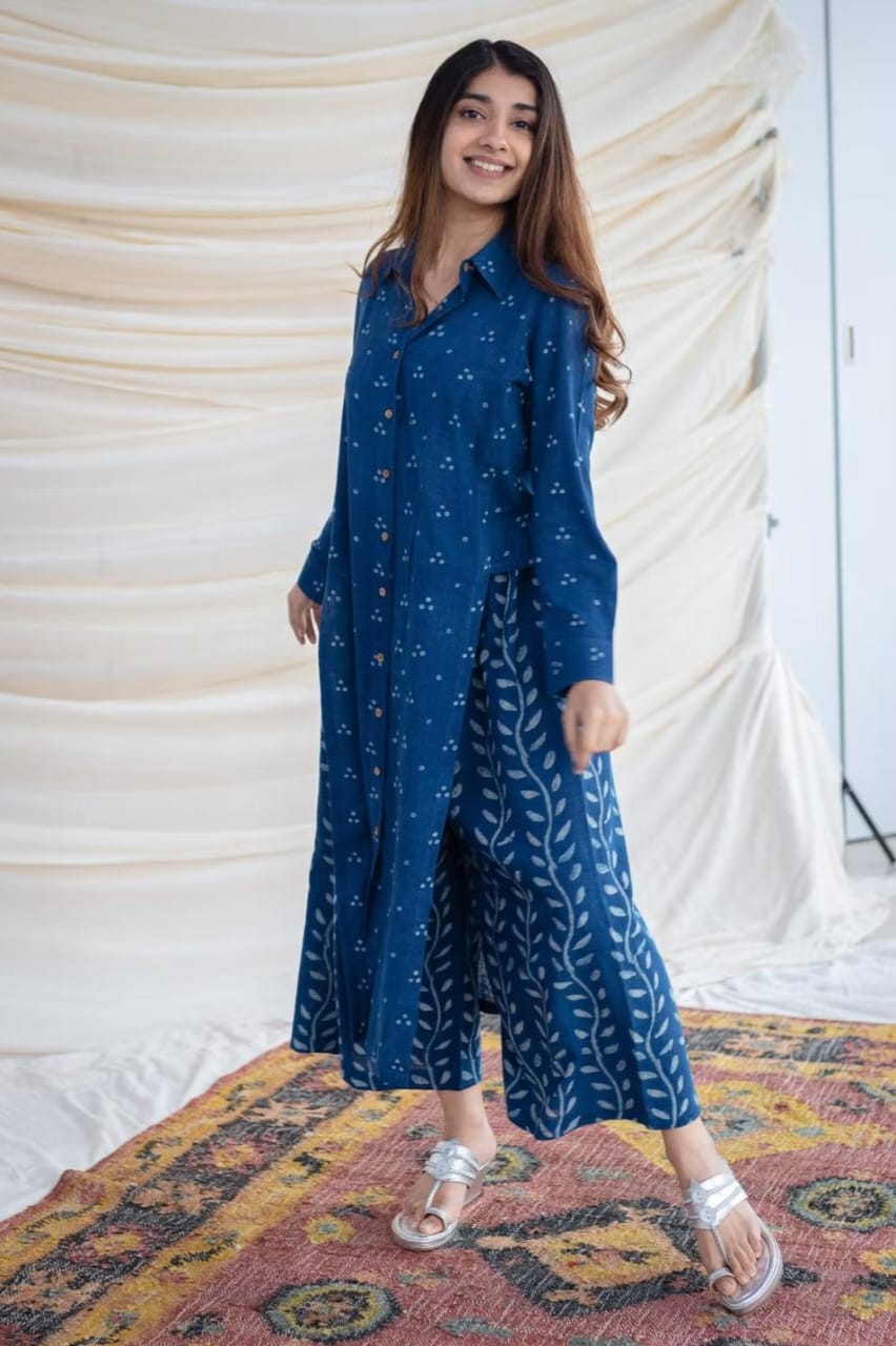 Blue Kurta with Palazzo