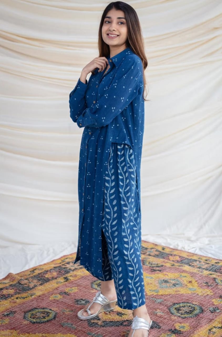 Blue Kurta with Palazzo