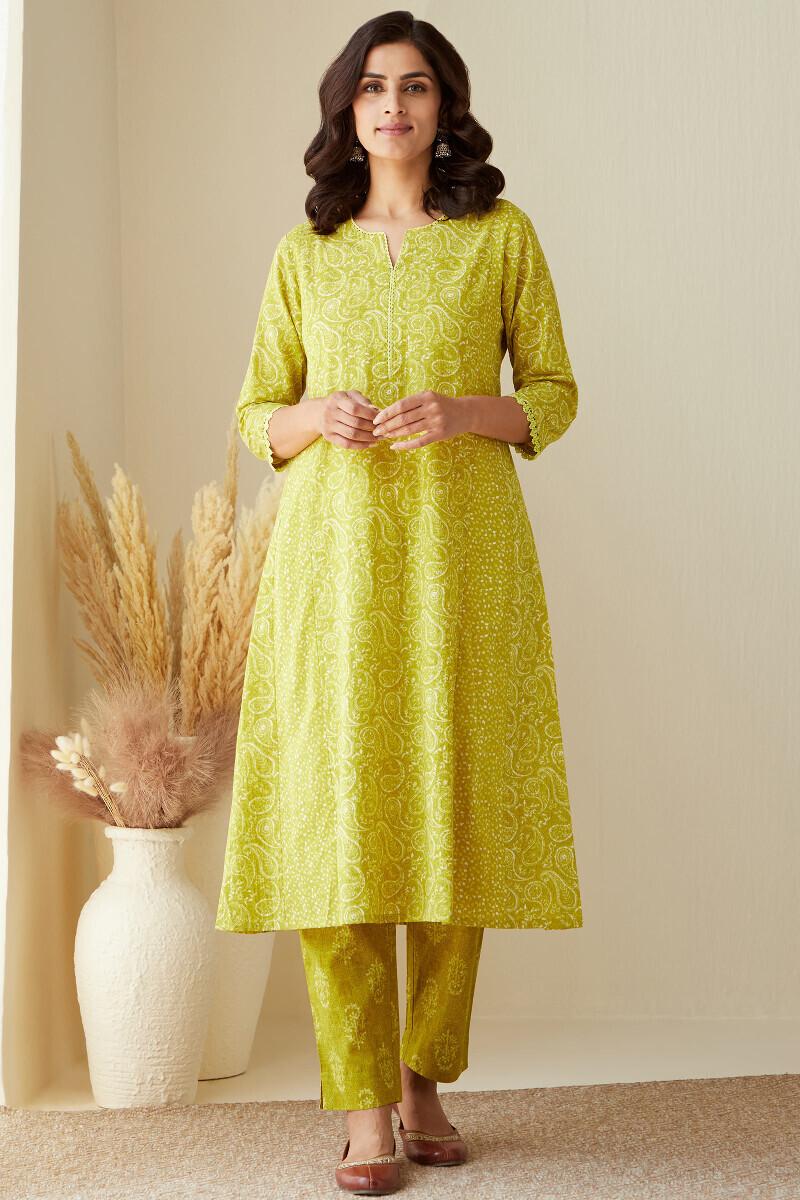 Yellow Cotton Suit Set