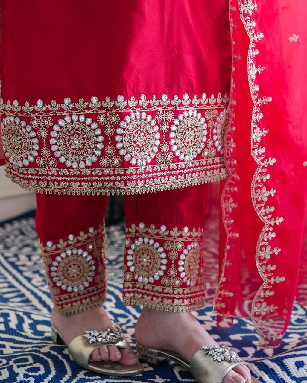 Red Silk Suit