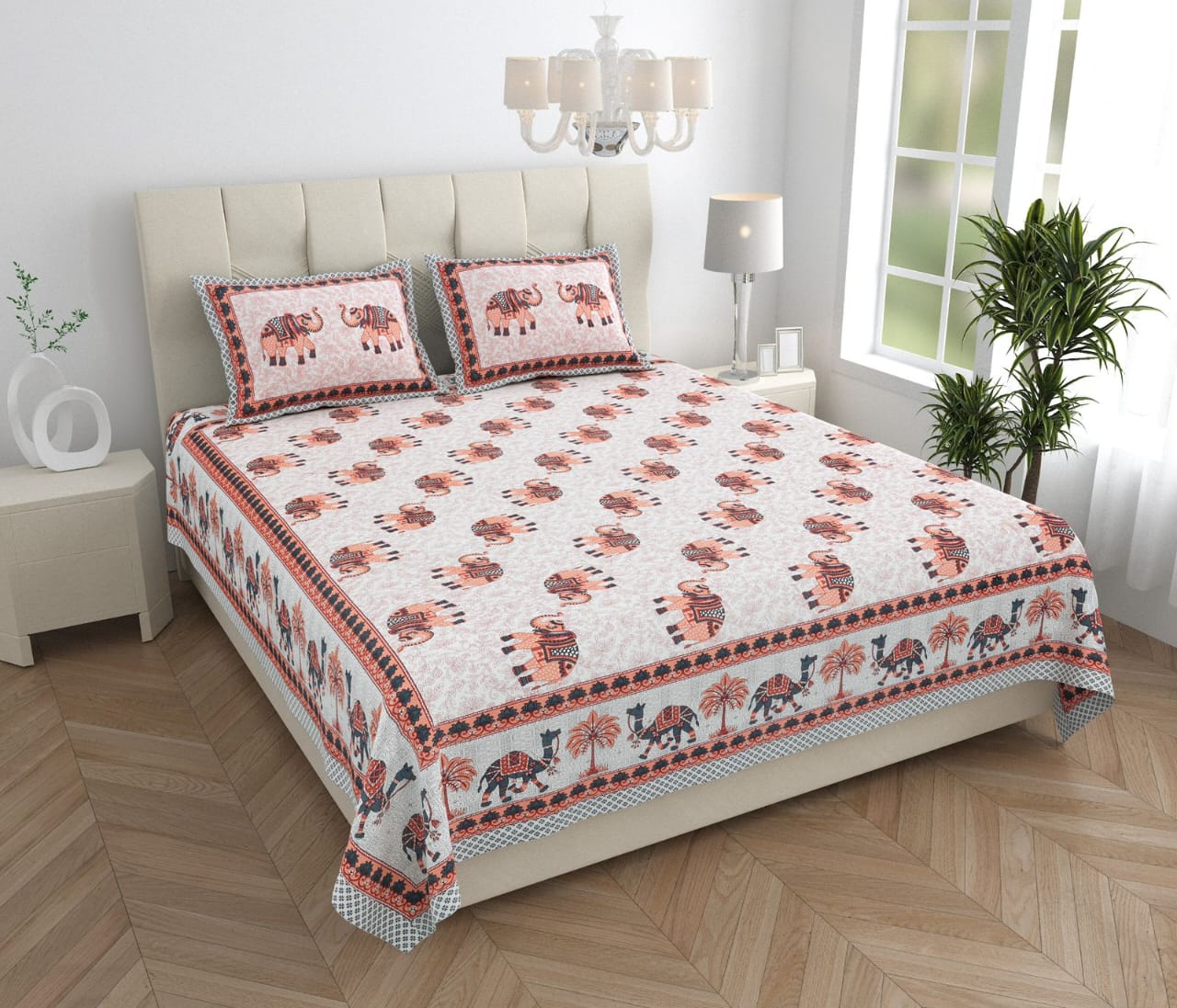 Cotton White Bedsheet