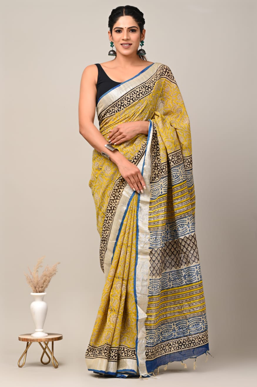 Granola Bagru Print Saree